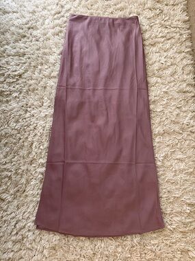 Vici Mauve Faux-Leather Maxi Skirt